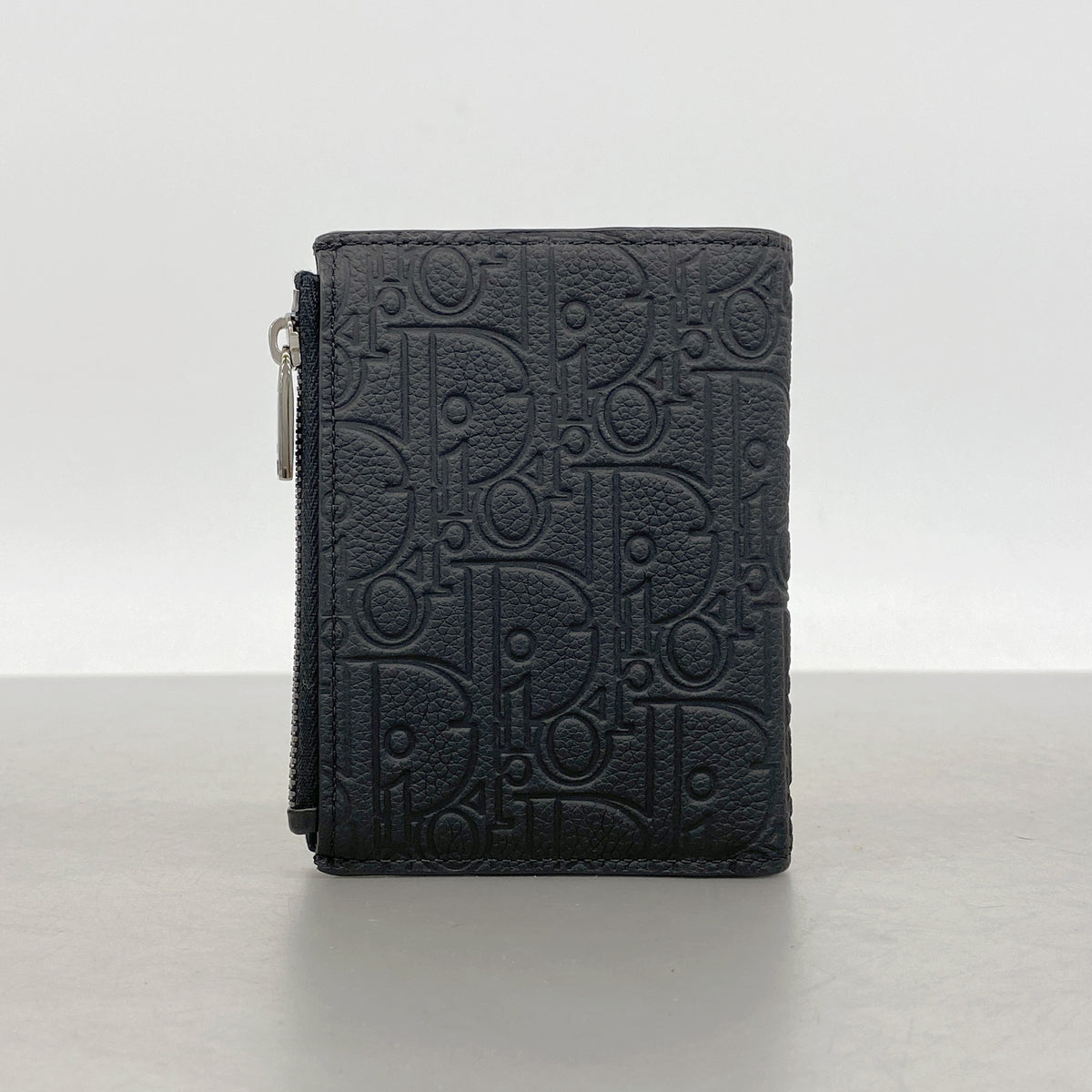 【6hd3916】クリスチャンディオール 財布 グラビティ レザー ブラック シルバー金具【中古】メンズ