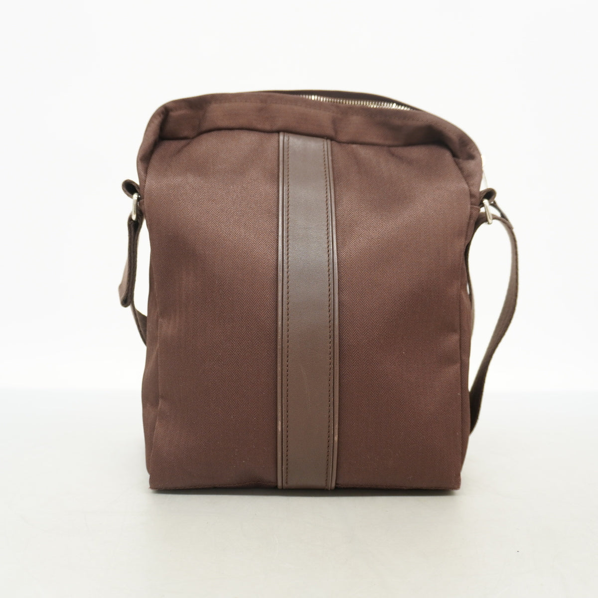 【6he4592】エルメス ショルダーバッグ アカプルコバンドリエールMM トワルシェブロン ブラウン シルバー金具【中古】メンズ レディース ユニセックス