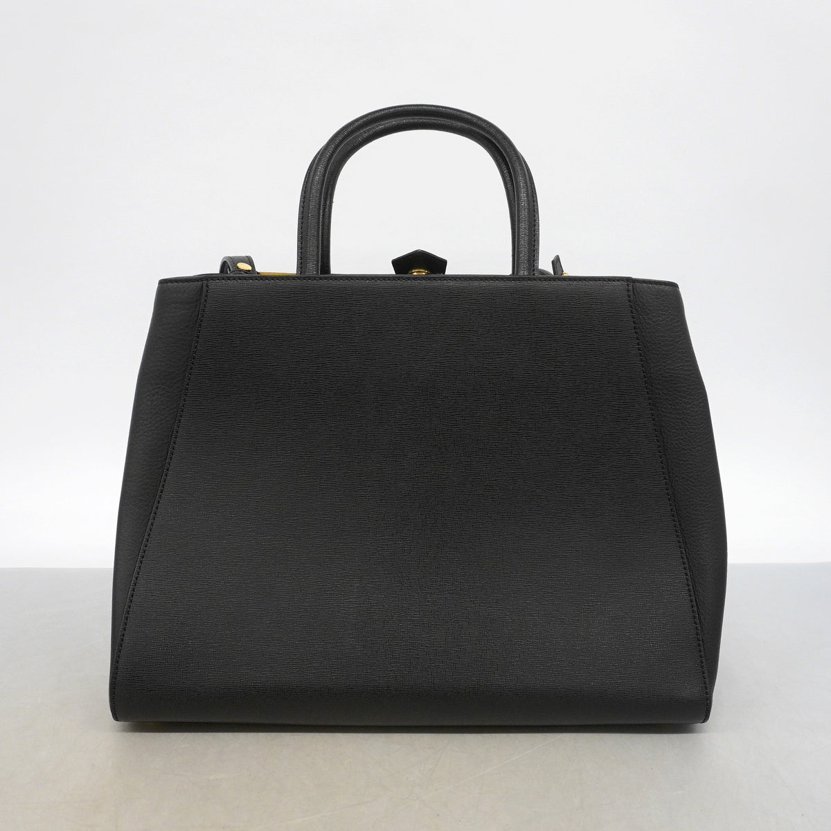 【6he4667】フェンディ ハンドバッグ トゥージュール レザー ブラック ゴールド金具 2wayバッグ【中古】レディース