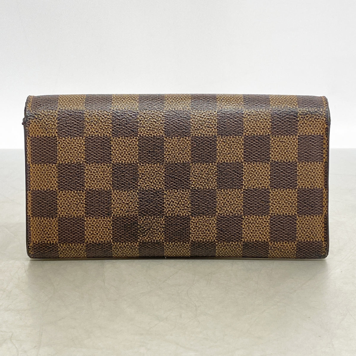 【6he4912】ルイヴィトン 長財布 ダミエ ポシェットポルトモネクレディ N61724 エベヌ【中古】レディース