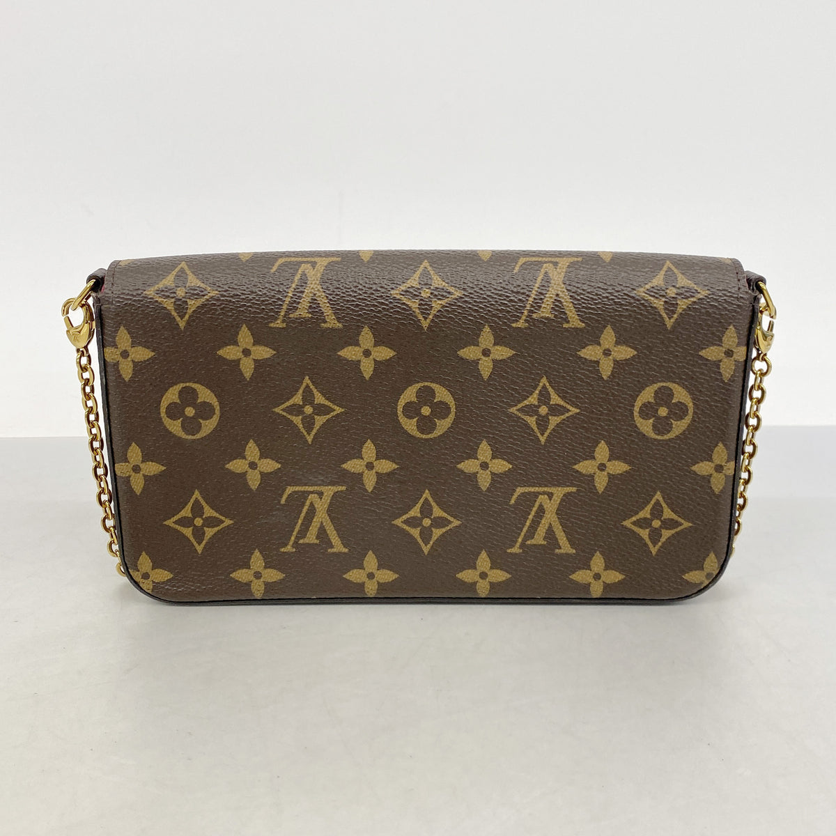 【6he5161-k】ルイヴィトン ショルダーウォレット モノグラム ポシェットフェリシー M61276 フューシャ【中古】レディース