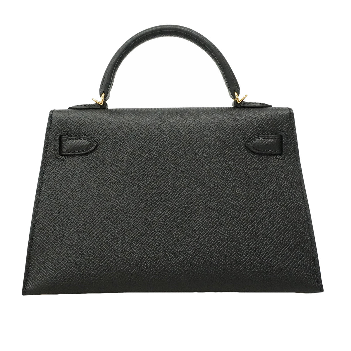 【6he5366-g】エルメス ハンドバッグ ミニケリー2 ヴォーエプソン ブラック ゴールド金具 K刻印 2wayバッグ【中古】レディース