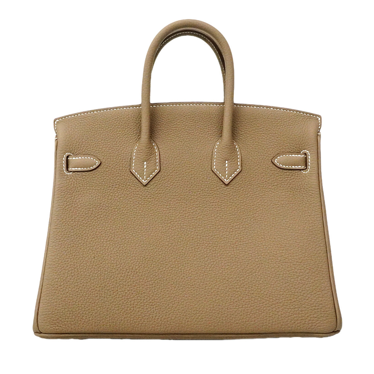 【6he5369-g】エルメス ハンドバッグ バーキン25 トゴ エトゥープ シルバー金具 W刻印【中古】レディース