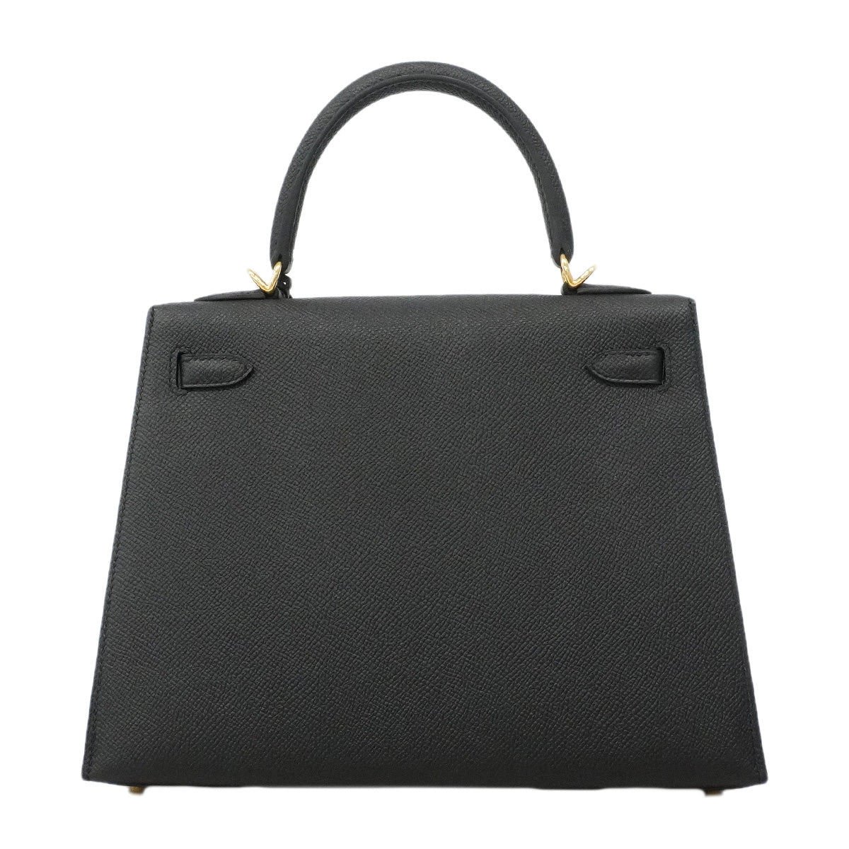 【6hf6099-g】エルメス ハンドバッグ ケリー25 ヴォーエプソン ブラック ゴールド金具 K刻印 2wayバッグ【中古】レディース