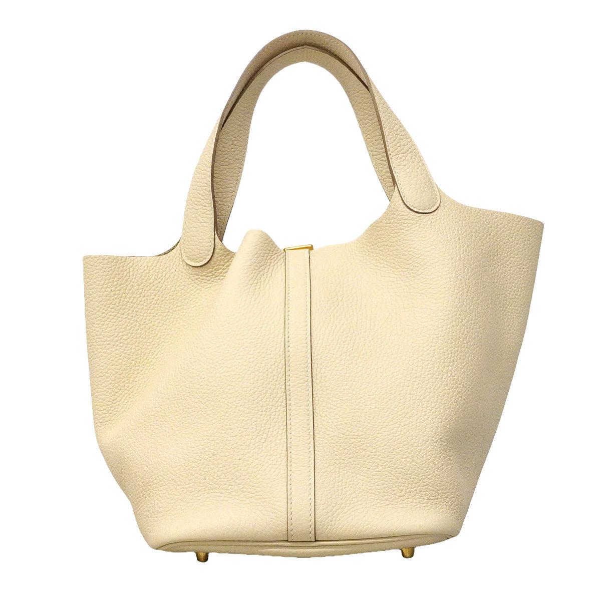 【6hf6346】エルメス ハンドバッグ ピコタンロックMM トリヨンクレマンス クレ ゴールド金具 Z刻印【中古】レディース