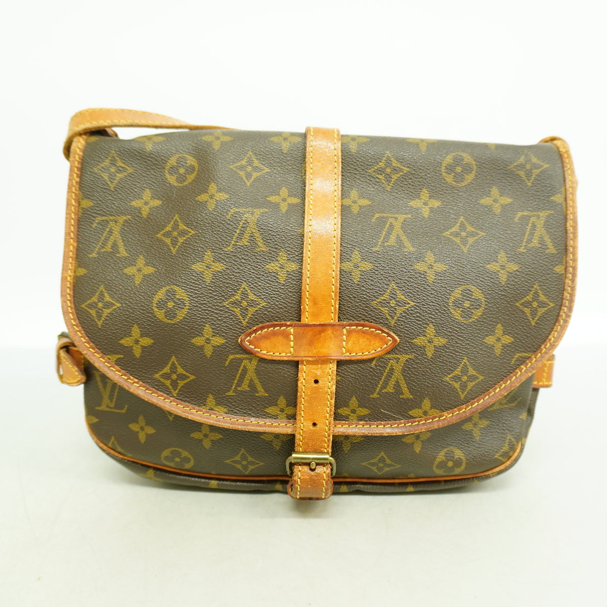 【6ia0041】ルイヴィトン ショルダーバッグ モノグラム ソミュール30 M42256 ブラウン【中古】レディース