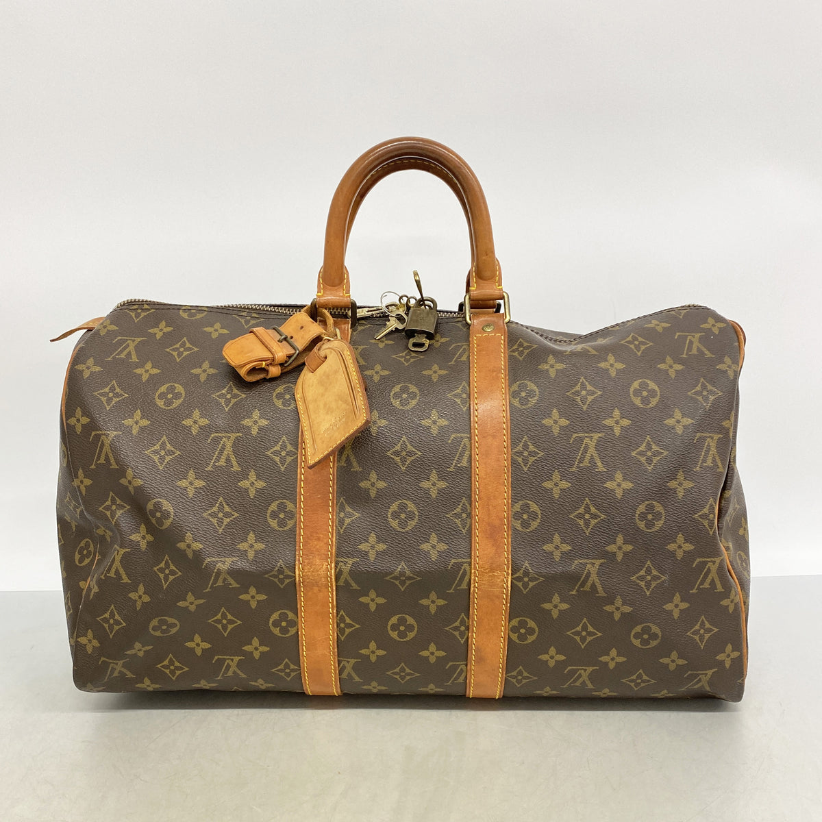 【6ia0131】ルイヴィトン ボストンバッグ モノグラム キーポル45 M41428 ブラウン【中古】メンズ レディース ユニセックス