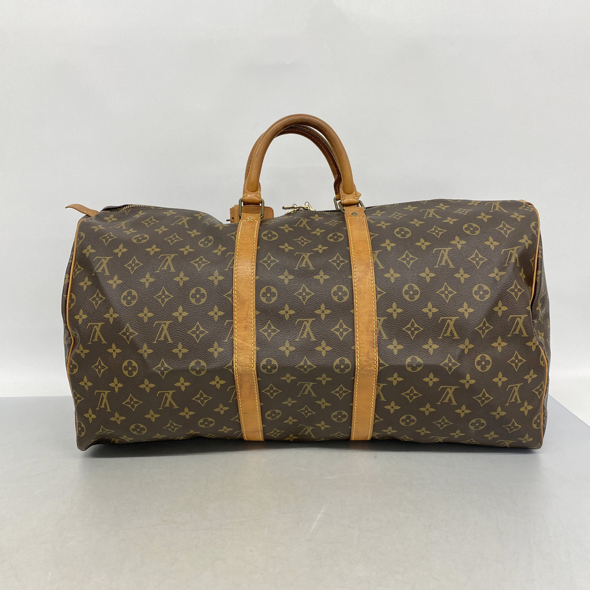 【6ia0299】ルイヴィトン ボストンバッグ モノグラム キーポル55 M41424 ブラウン【中古】メンズ レディース ユニセックス