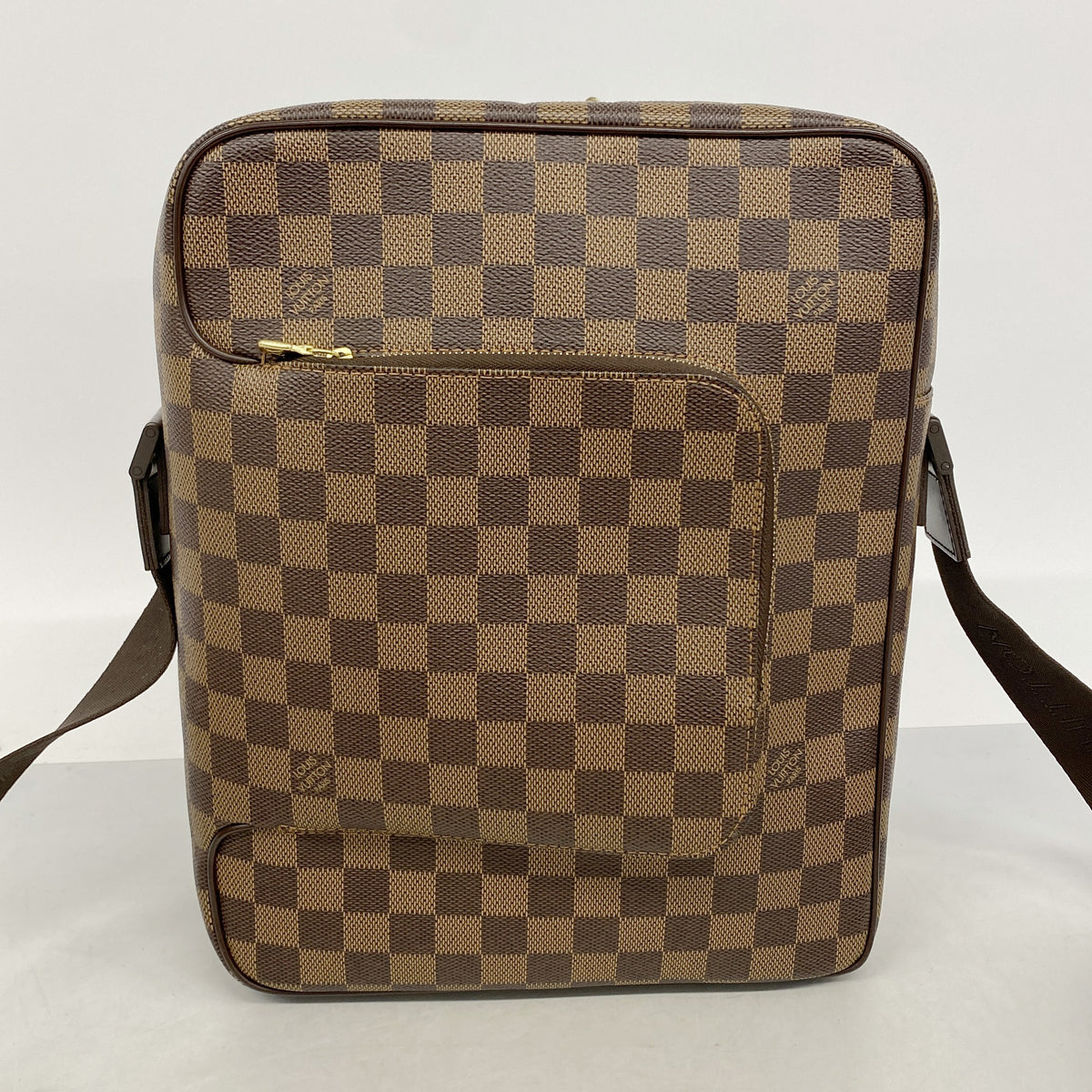 【6ia0407】ルイヴィトン ショルダーバッグ ダミエ オラフMM N41441 エベヌ【中古】レディース