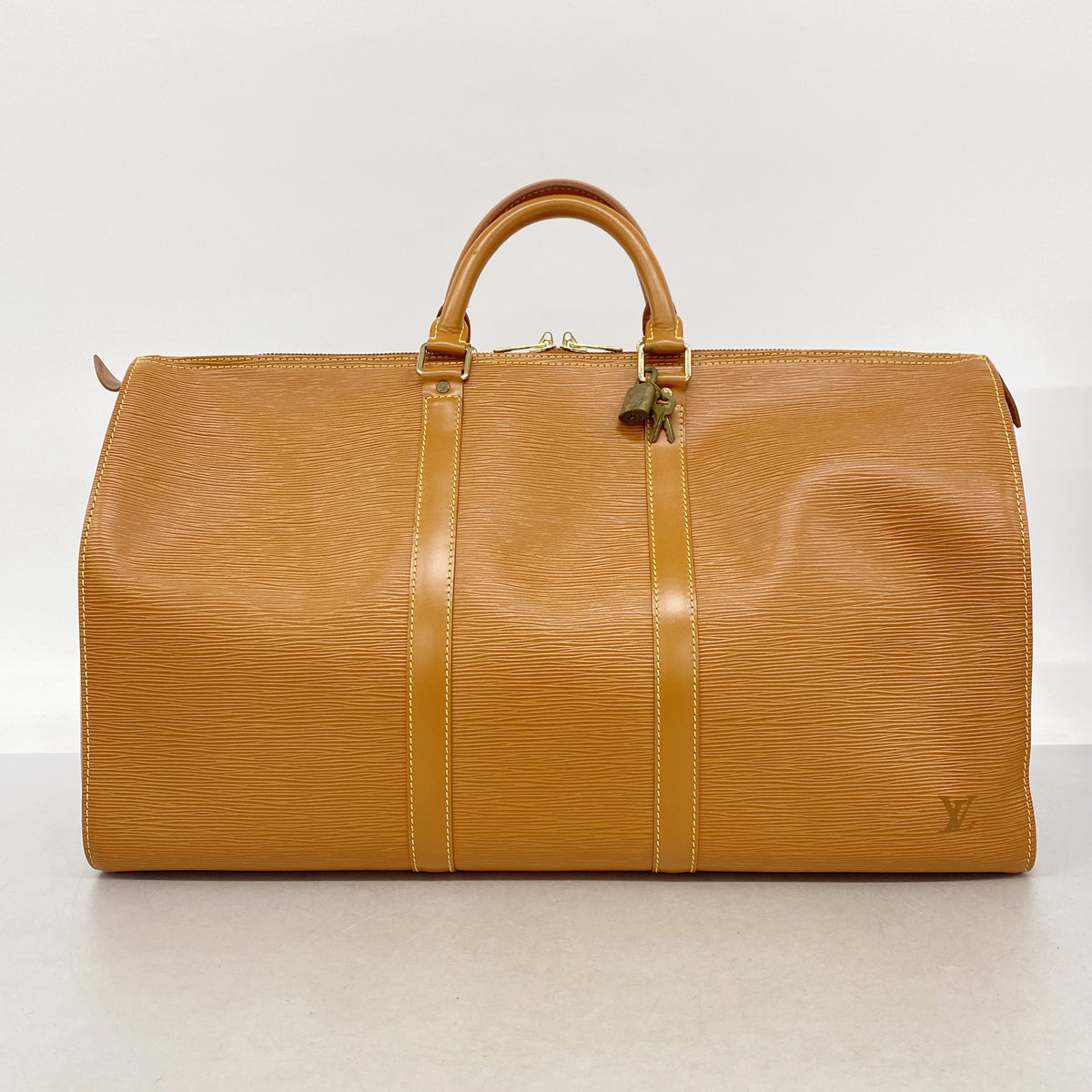 【6ia0551】ルイヴィトン ボストンバッグ エピ キーポル50 M42968 ジパングゴールド【中古】メンズ レディース ユニセックス