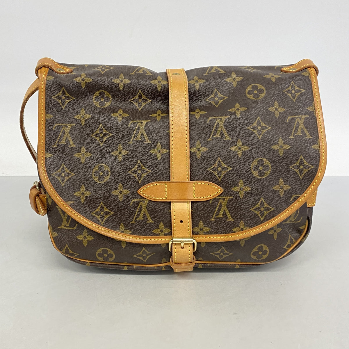 【6ia0696】ルイヴィトン ショルダーバッグ モノグラム ソミュール30 M42256 ブラウン【中古】レディース