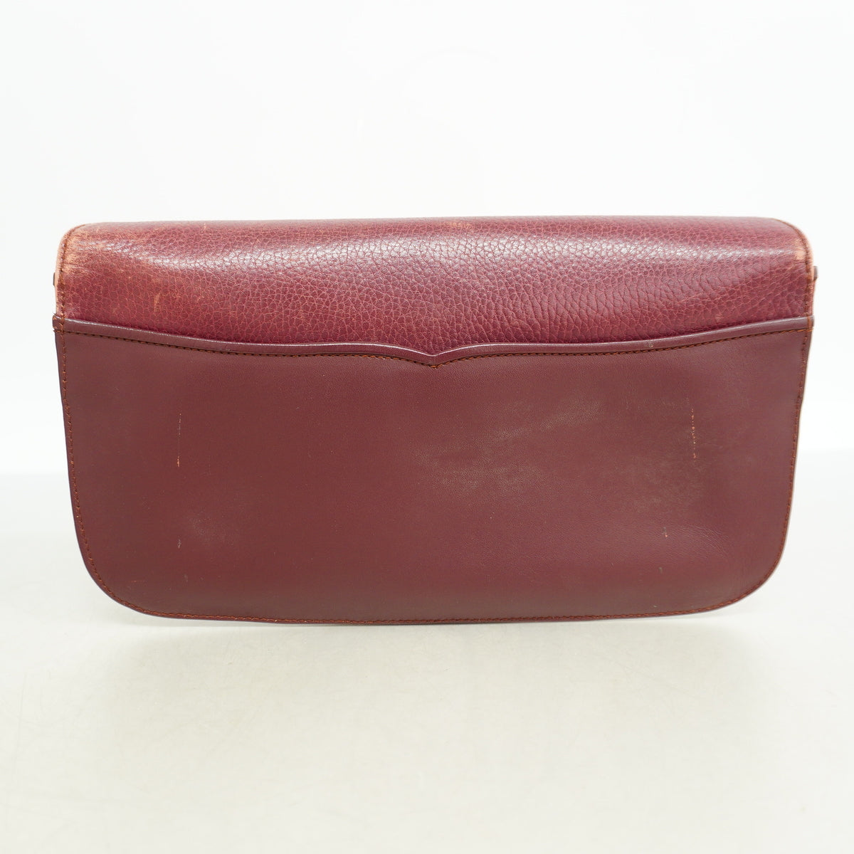 【6ia0754】カルティエ クラッチバッグ マスト レザー ボルドー ゴールド金具【中古】メンズ レディース ユニセックス