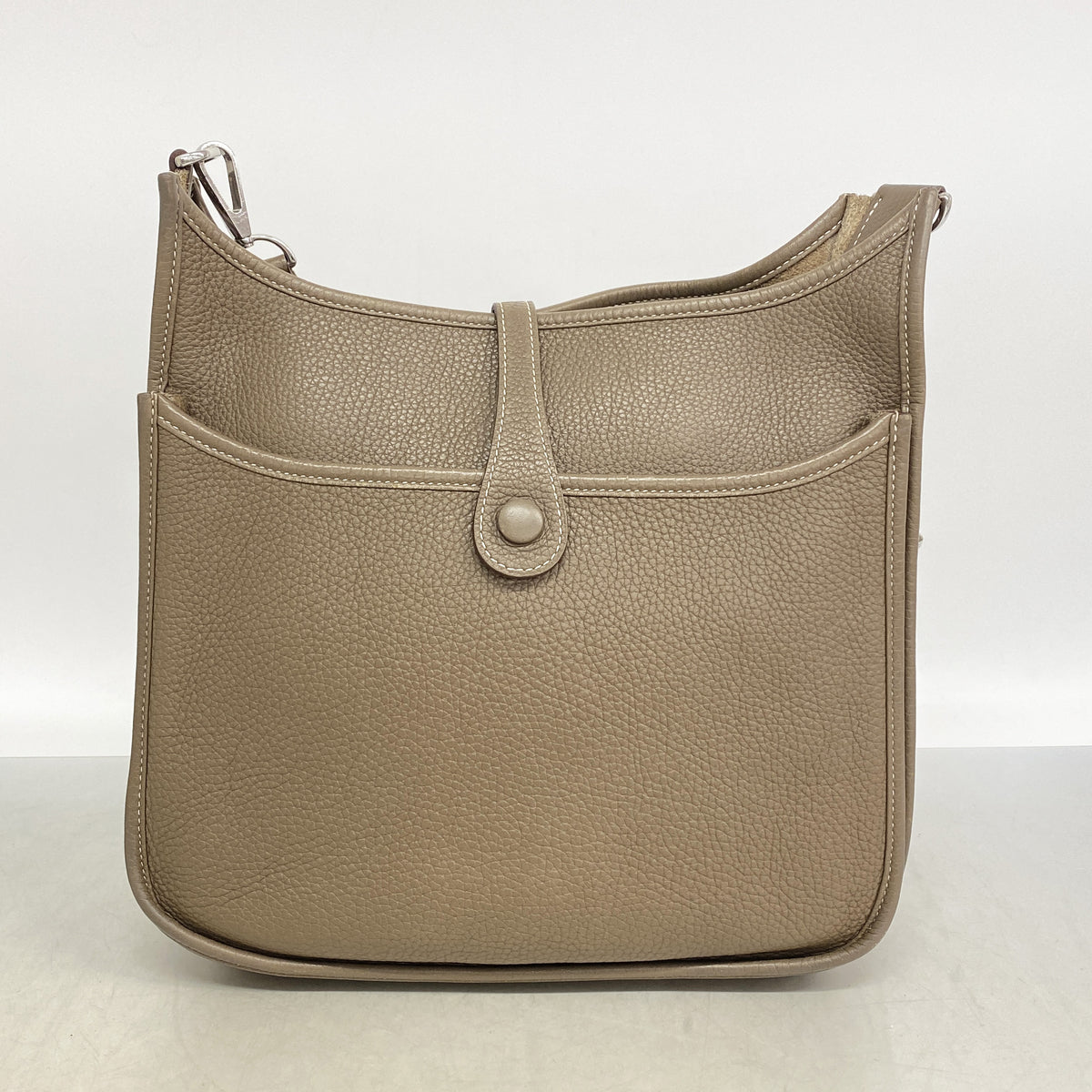 【6ia0873】エルメス ショルダーバッグ エヴリン3PM トリヨンクレマンス エトゥープ シルバー金具 A刻印【中古】レディース
