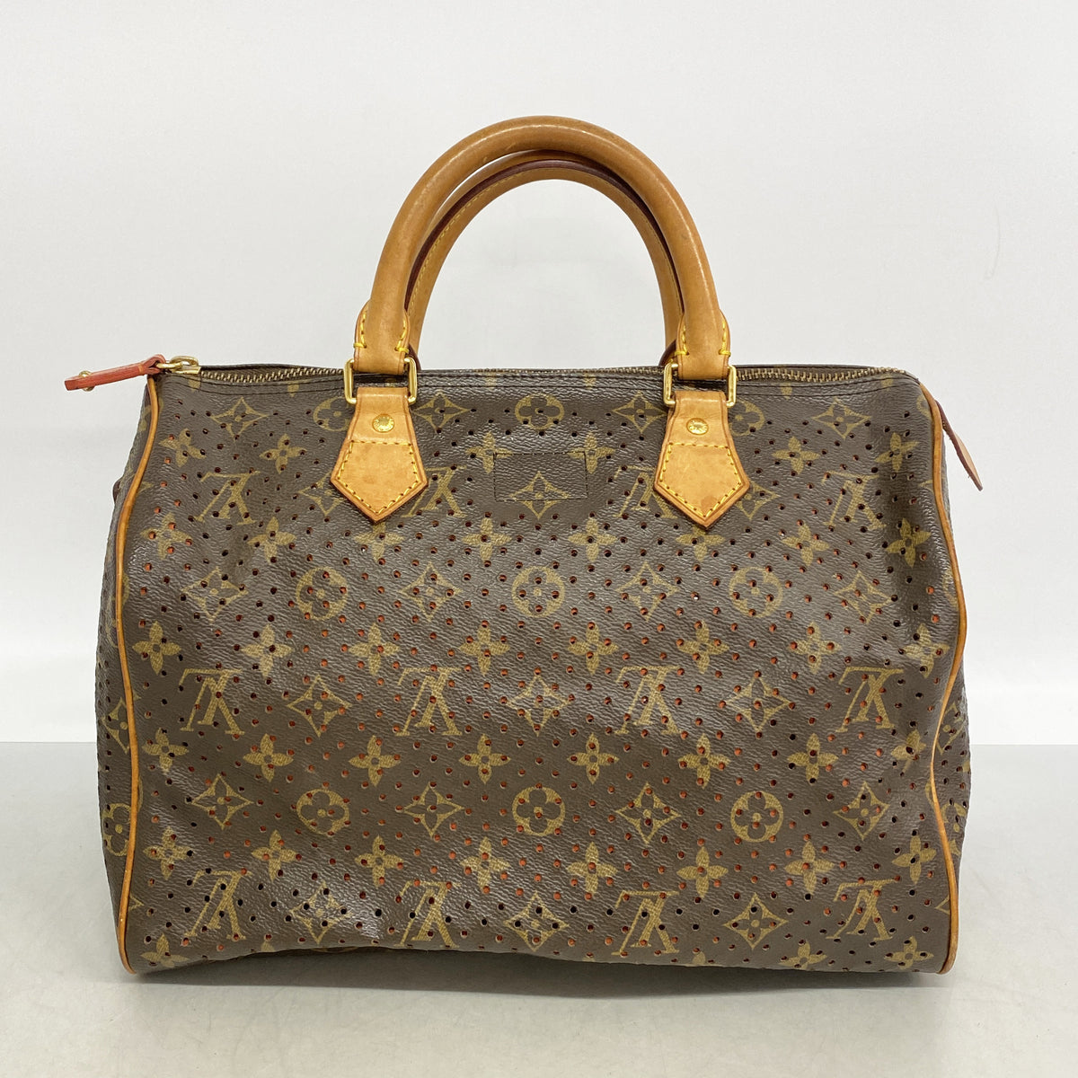 【6ia0991】ルイヴィトン ハンドバッグ モノグラム・ペルフォ スピーディ30 M95182 オランジュ【中古】レディース