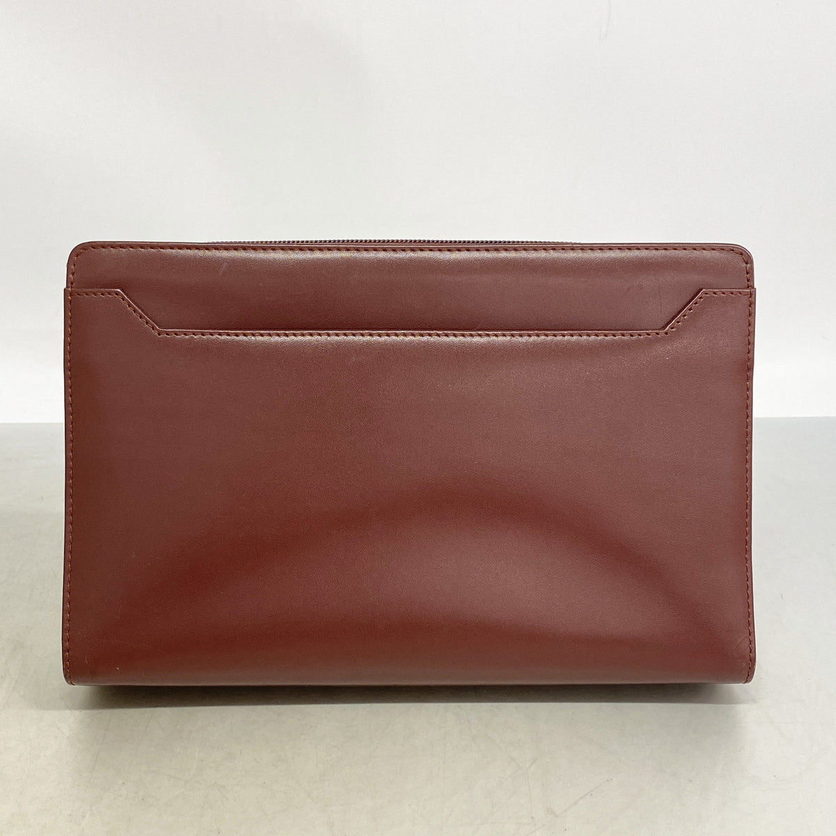 【6ia1050】カルティエ クラッチバッグ マスト レザー ボルドー ゴールド金具【中古】メンズ