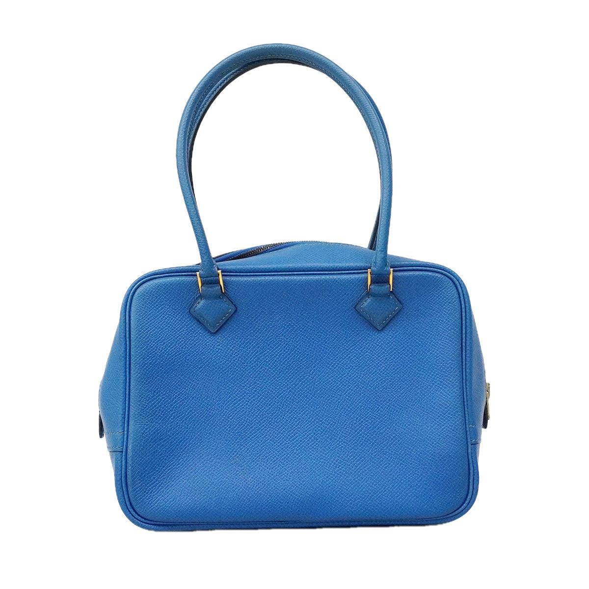 【6ia1066】エルメス ハンドバッグ プリュム20 クシュベル ブルーザンジバル ゴールド金具 □C刻印【中古】レディース