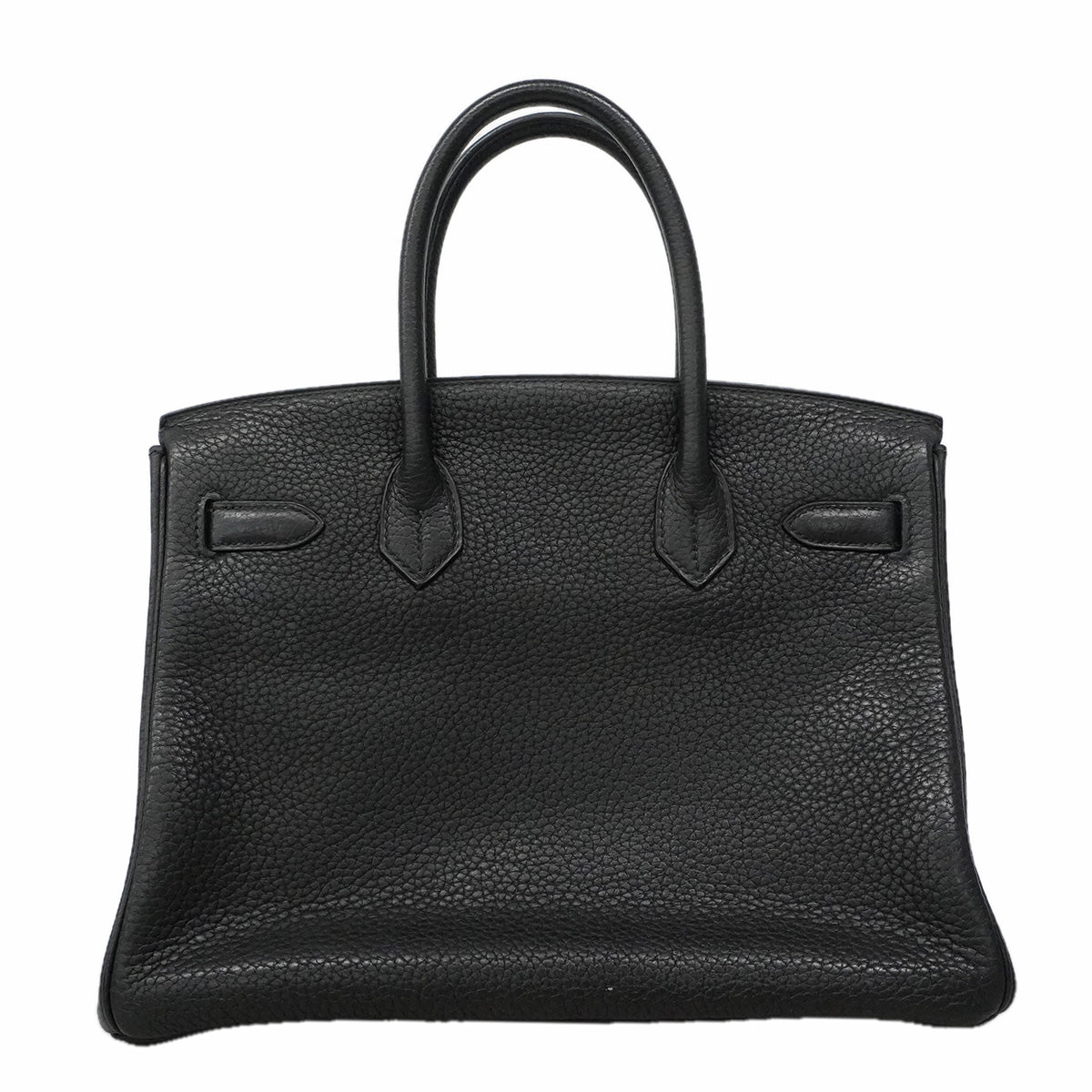 【6ia1067】エルメス ハンドバッグ バーキン30 トゴ ブラック シルバー金具 □J刻印【中古】レディース