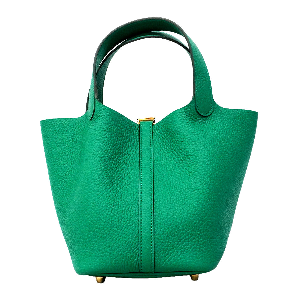 【6ia1086】エルメス ハンドバッグ ピコタンロックPM トリヨンクレマンス ヴェールジェイド ゴールド金具 G刻印【中古】レディース