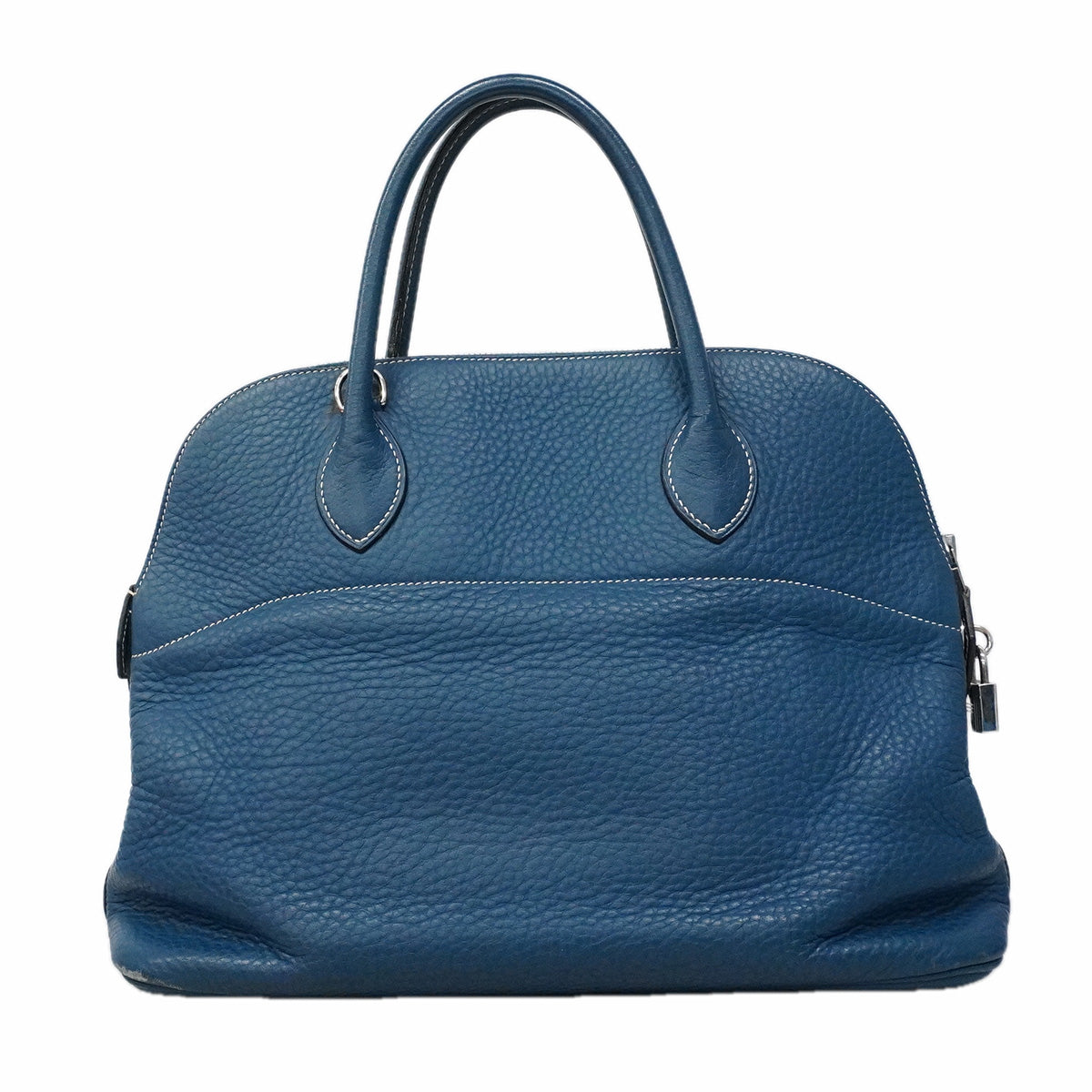 【6ia1095】エルメス ハンドバッグ ボリード35 トリヨンクレマンス ブルータラサ シルバー金具 □G刻印 2wayバッグ【中古】レディース