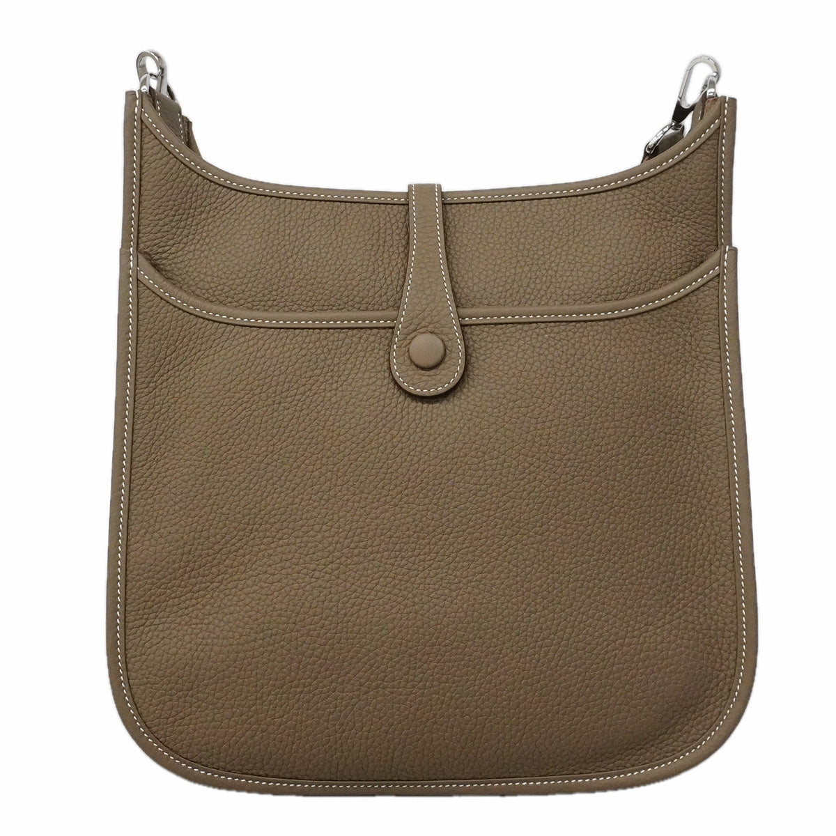 【6ia1097】エルメス ショルダーバッグ エヴリン3PM トリヨンクレマンス エトゥープ シルバー金具 K刻印【中古】レディース