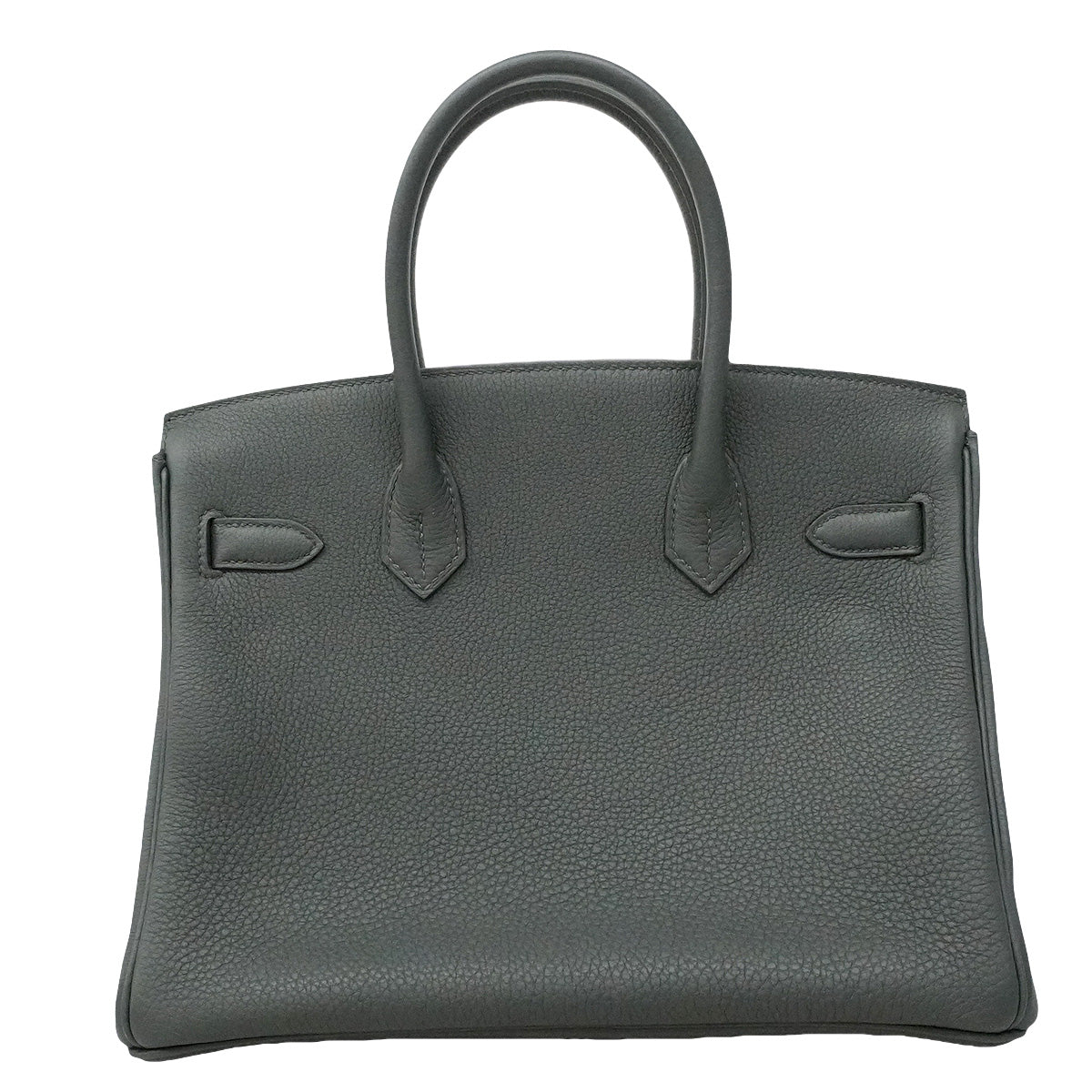【6ia1132-g】エルメス ハンドバッグ バーキン30 トゴ ヴェールマングローブ シルバー金具 K刻印【中古】レディース