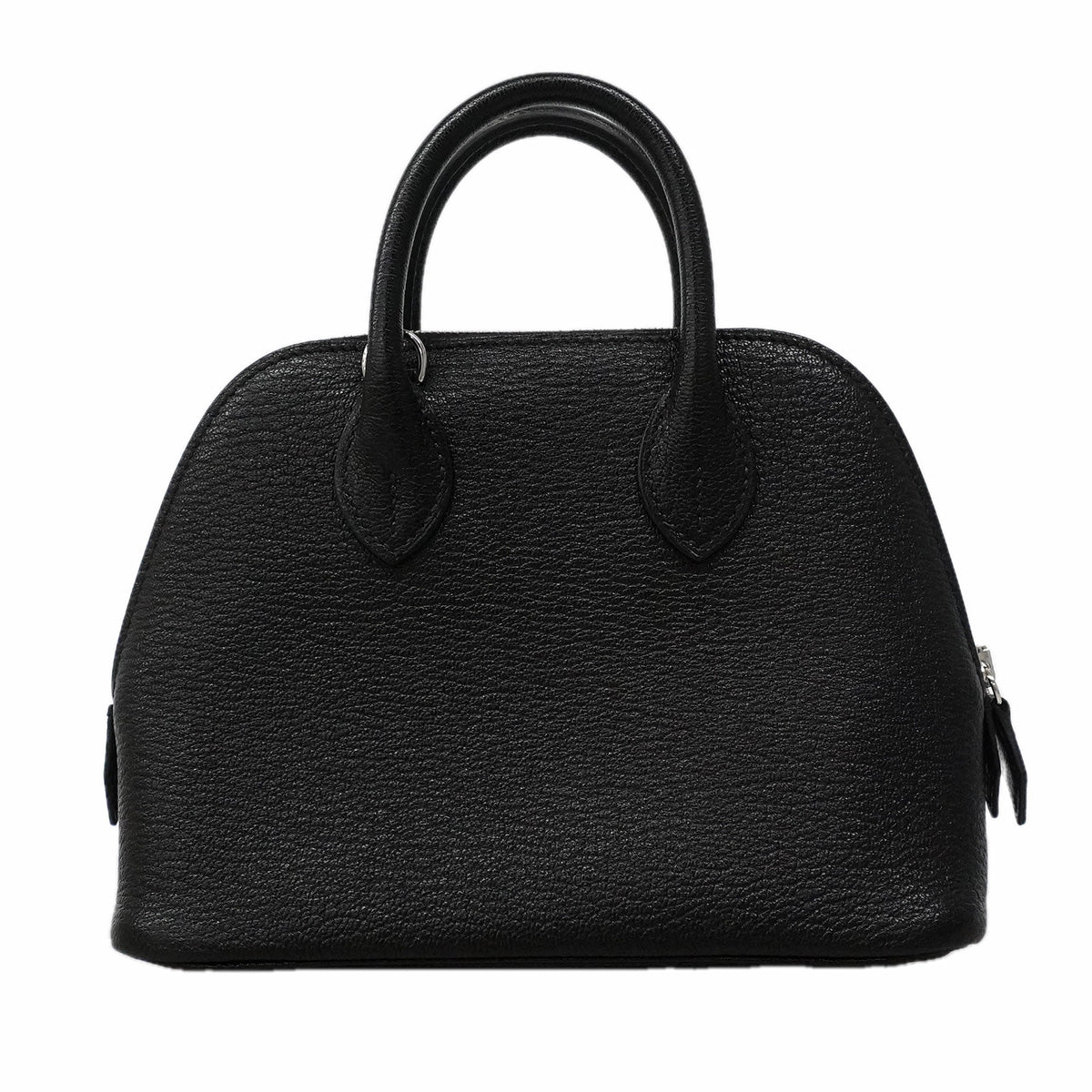 【6ia1138】エルメス ハンドバッグ ボリード1923ミニ シェブルミゾル ブラック シルバー金具 G刻印【中古】レディース