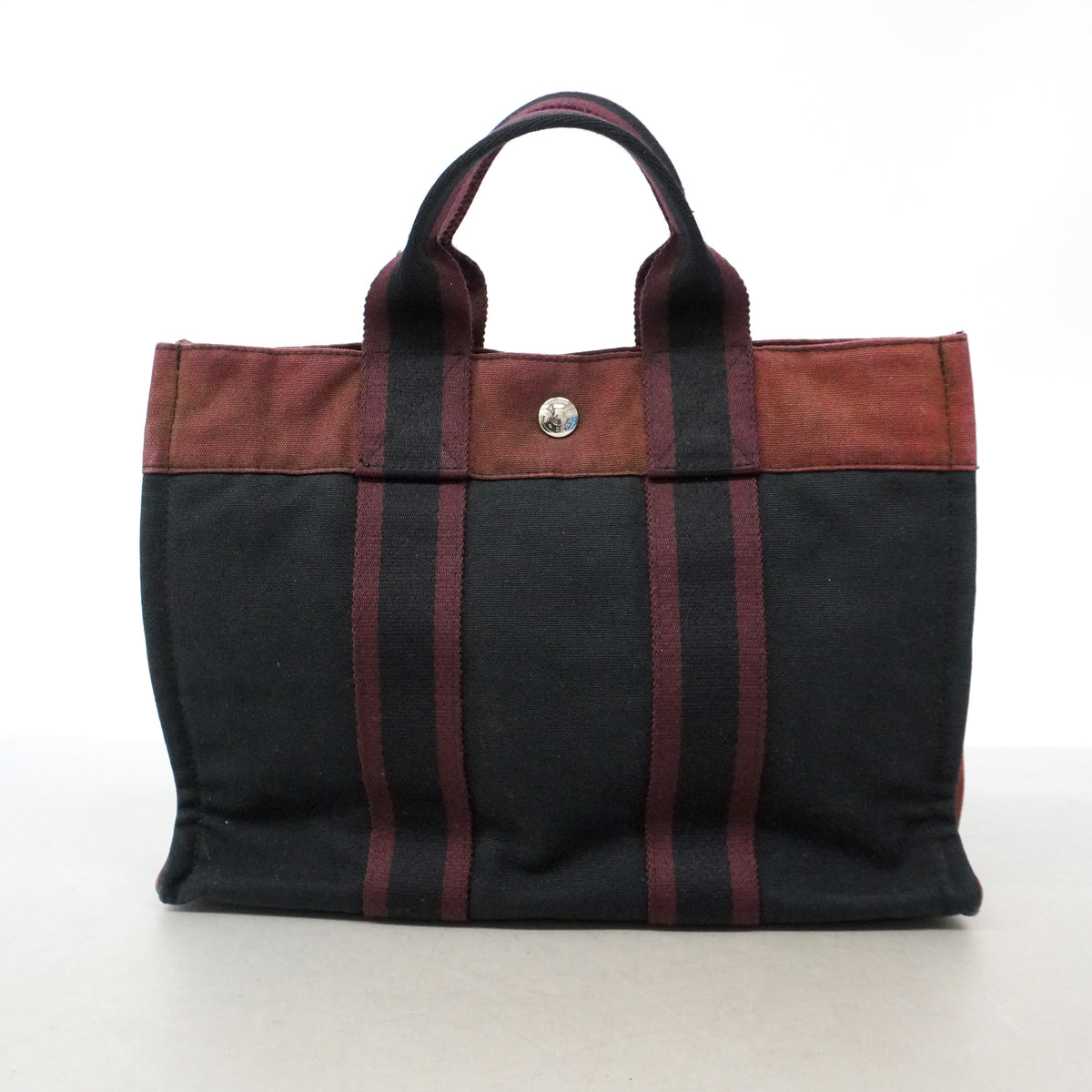 【6ib1250】エルメス トートバッグ フールトゥPM キャンバス ブラック シルバー金具【中古】メンズ レディース ユニセックス