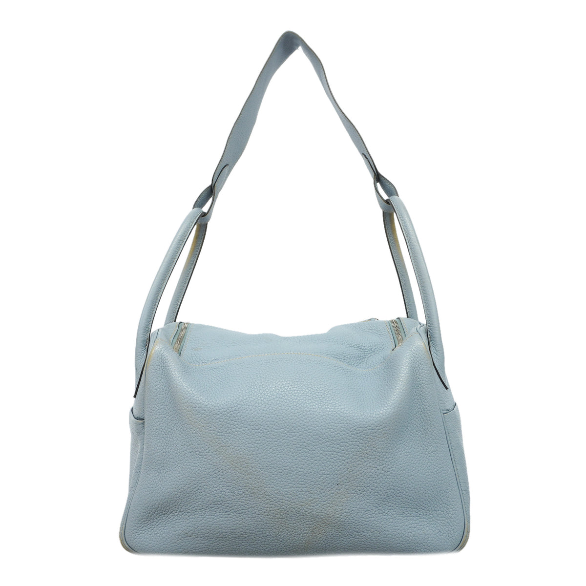 【6ib1336】エルメス ハンドバッグ リンディ34 トリヨンクレマンス ブルーペール シルバー金具 □Q刻印 2wayバッグ【中古】レディース