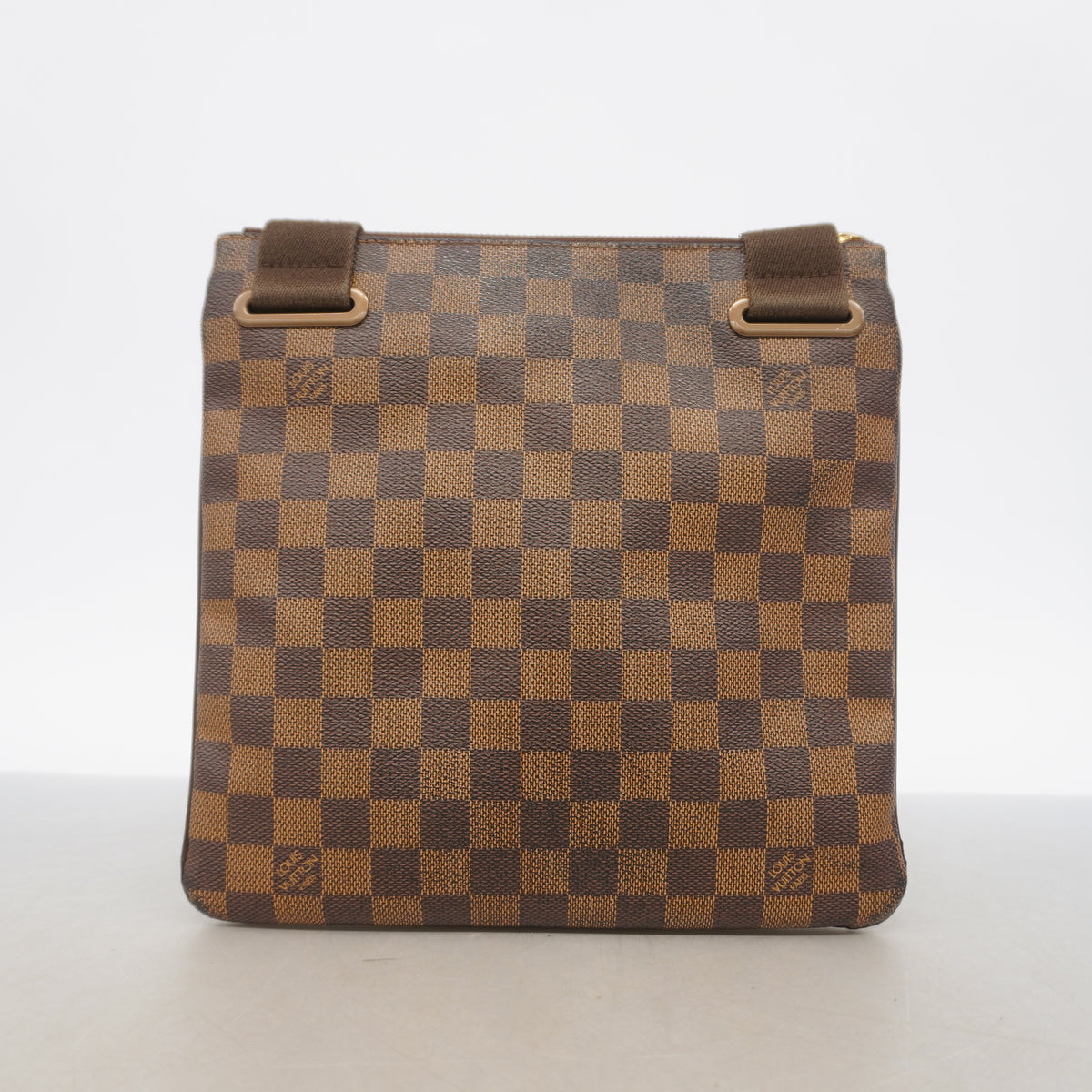 【6ib1411】ルイヴィトン ショルダーバッグ ダミエ ポシェットプラットブルックリン N41100 エベヌ【中古】レディース