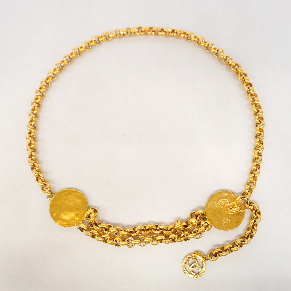【6ib1458】シャネル ベルト チェーンベルト ゴールド ゴールド金具【中古】レディース
