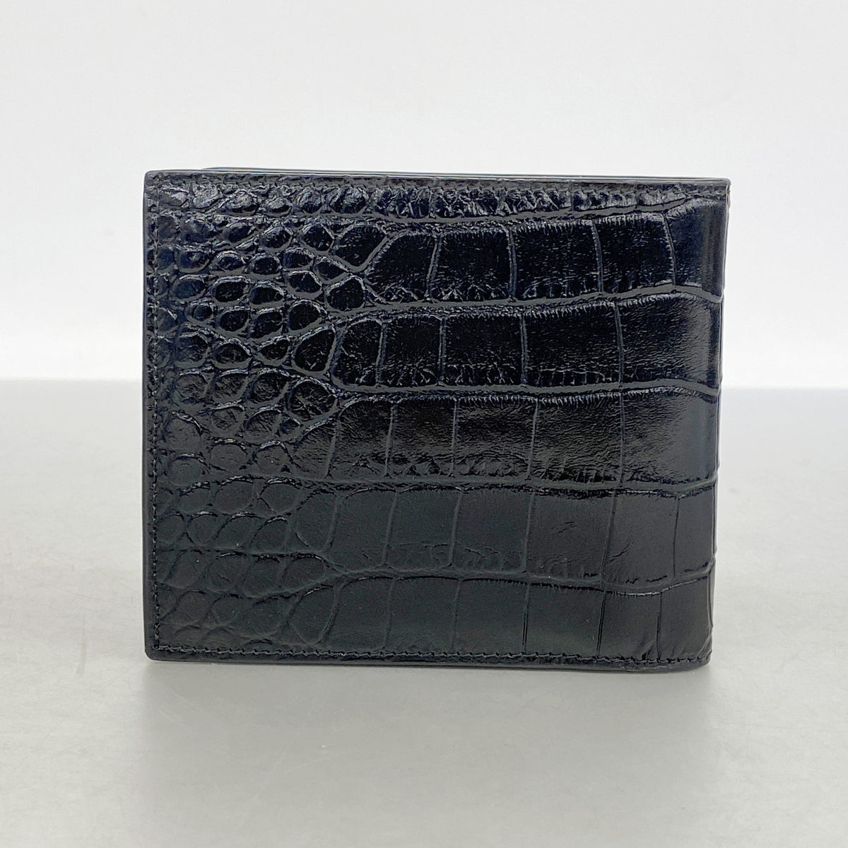 【6ib1496】セリーヌ 財布 レザー ブラック シルバー金具【中古】メンズ