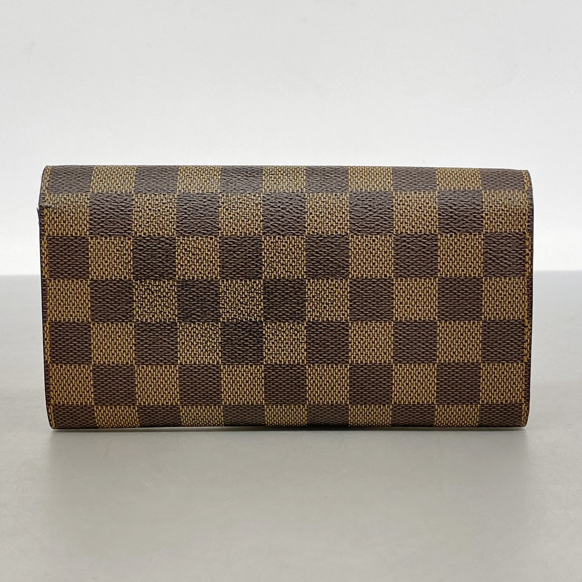 【6ib1555】ルイヴィトン 長財布 ダミエ ポシェットポルトモネクレディ N61726 エベヌ【中古】レディース