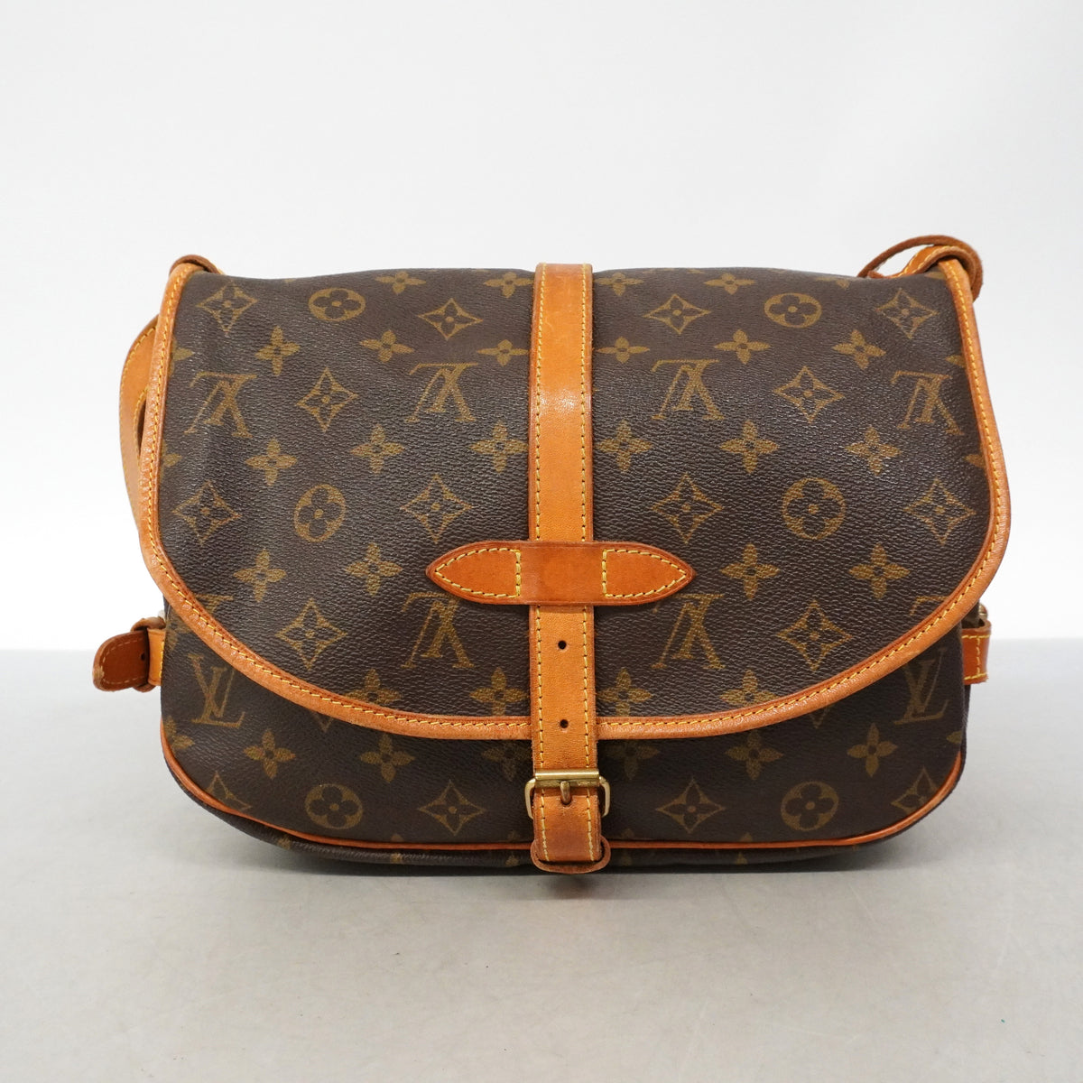 【6ib1854】ルイヴィトン ショルダーバッグ モノグラム ソミュール30 M42256 ブラウン【中古】レディース