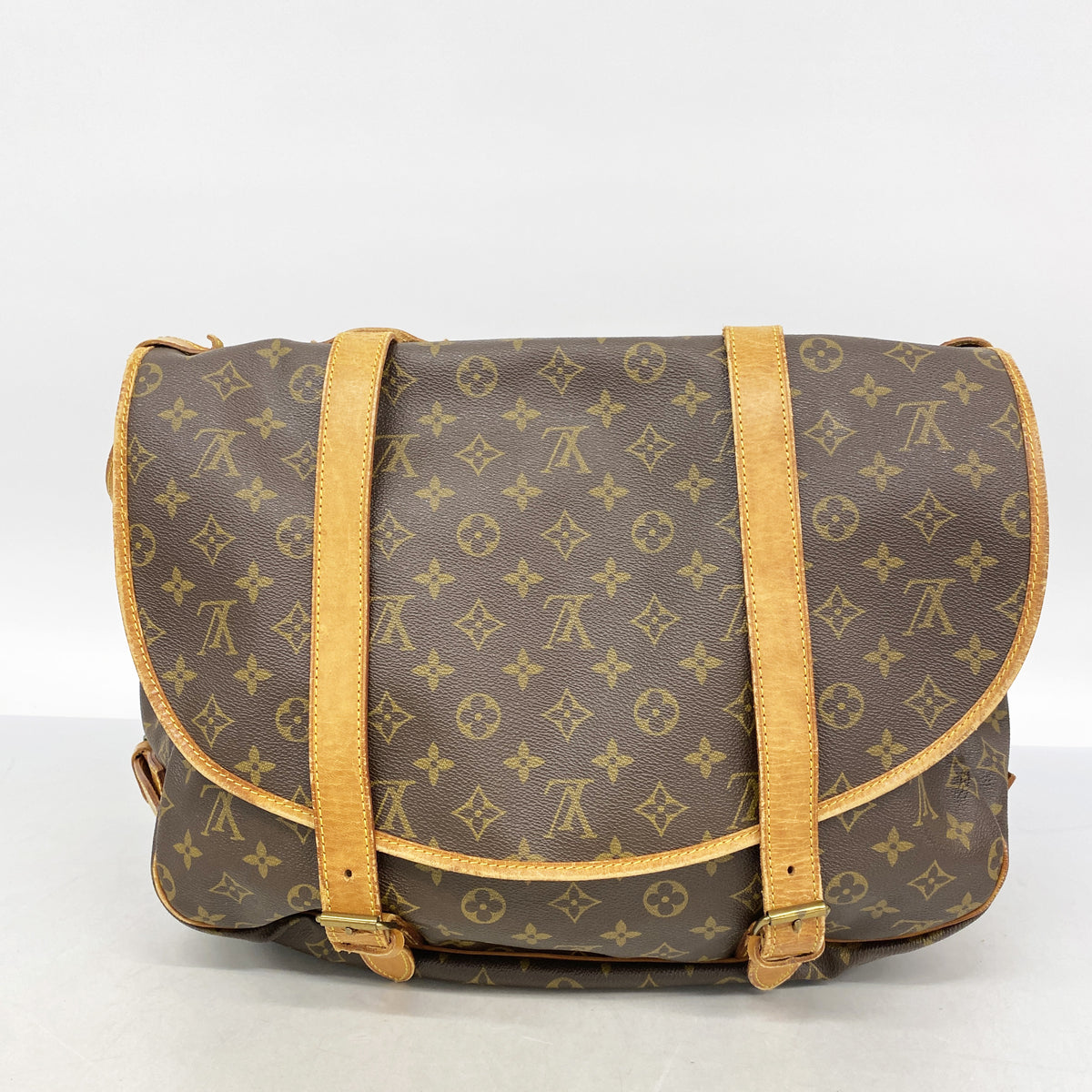 【6ib1939】ルイヴィトン ショルダーバッグ モノグラム ソミュール43 M42252 ブラウン【中古】レディース