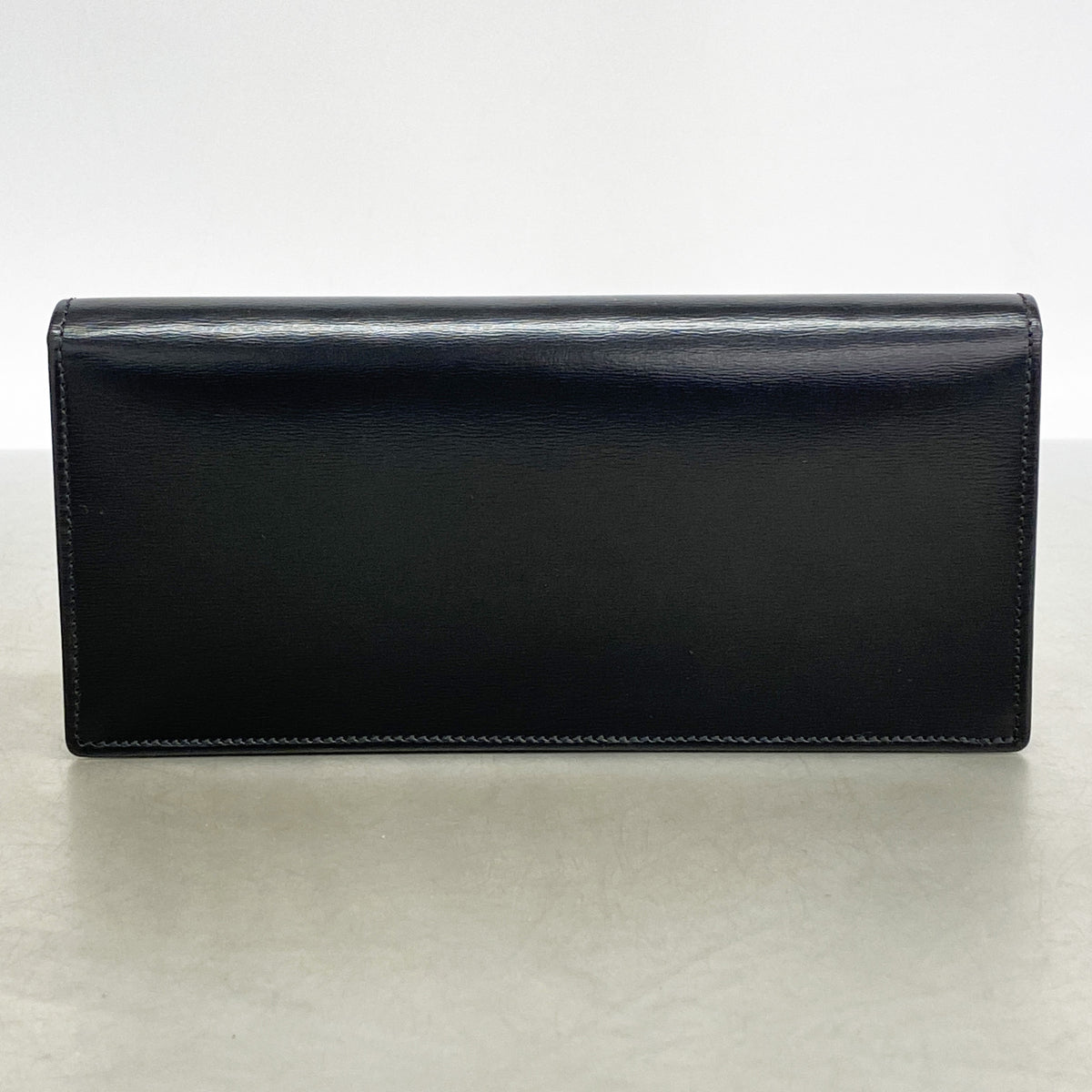 【6ib1977】カルティエ 長財布 マスト レザー ブラック シルバー金具【中古】レディース