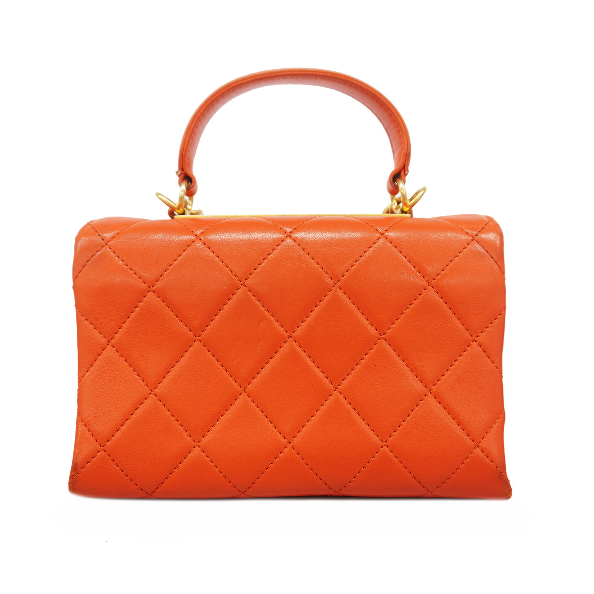 【6ib2065】シャネル ハンドバッグ マトラッセ チェーンショルダー トレンディCC ラムスキン レッド ゴールド金具 2wayバッグ【中古】レディース