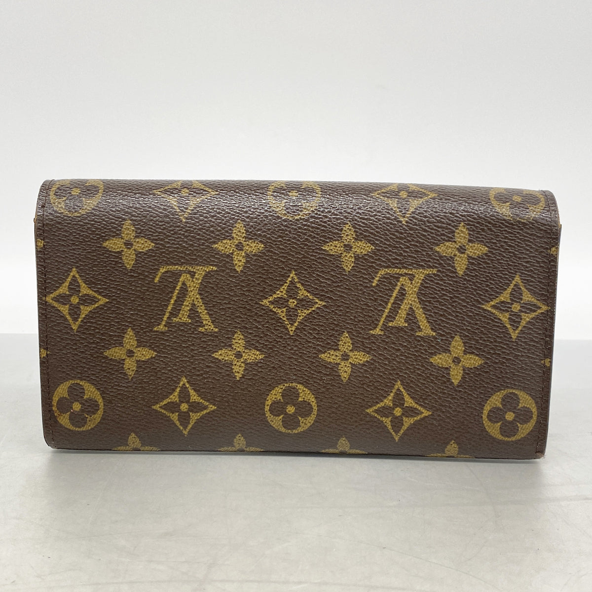 【6ib2381】ルイヴィトン 長財布 モノグラム ポシェットポルトモネクレディ M61726 ブラウン【中古】レディース