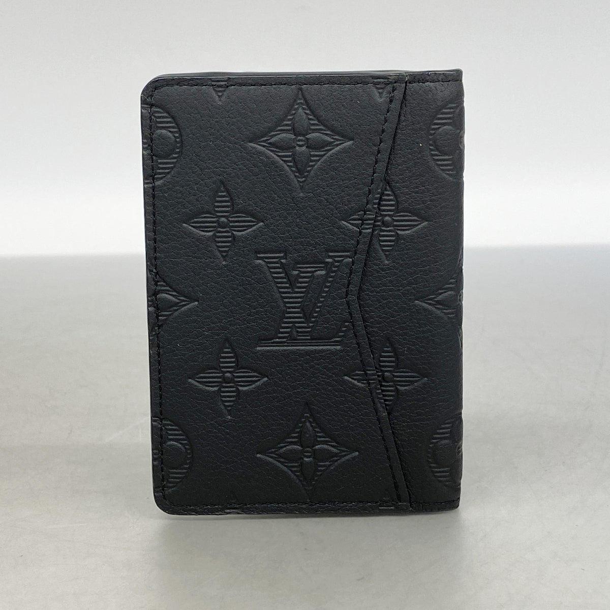 【6ib2424】ルイヴィトン カードケース モノグラム・シャドウ オーガナイザードゥポッシュ M62899 ブラック【中古】メンズ