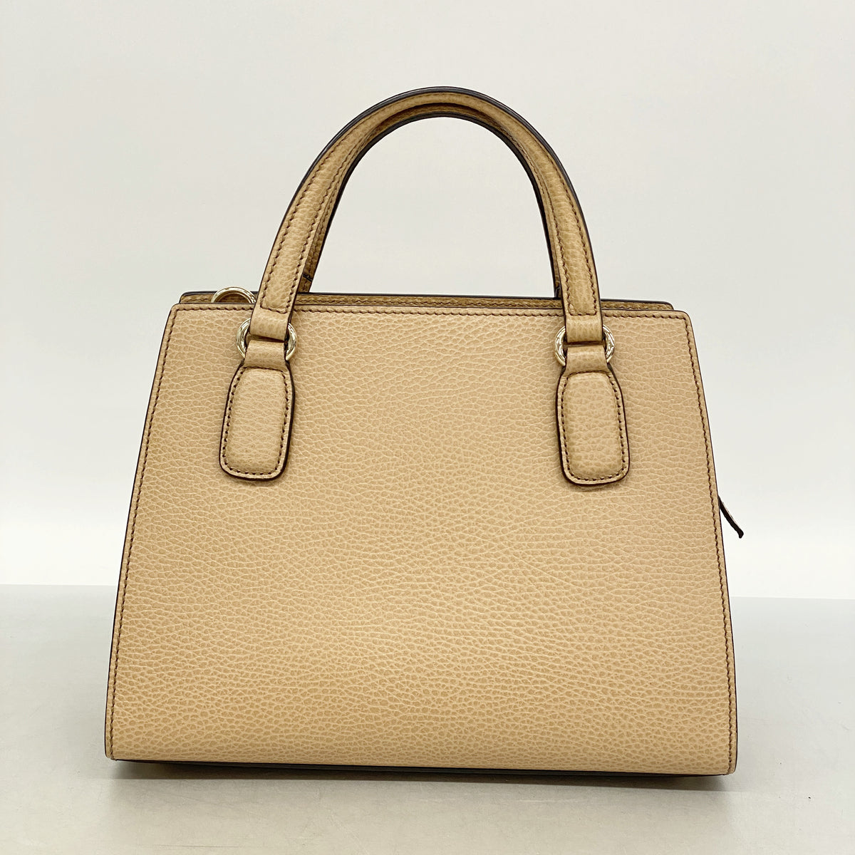 【6ib2519】グッチ ハンドバッグ ソーホー 607722 レザー ベージュ シャンパンゴールド金具 2wayバッグ【中古】レディース
