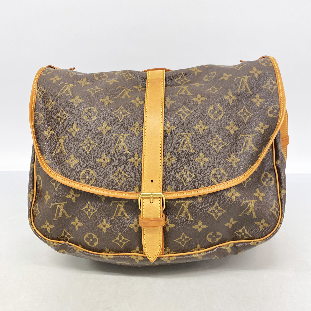 【6ib2653】ルイヴィトン ショルダーバッグ モノグラム ソミュール35 M42254 ブラウン【中古】レディース