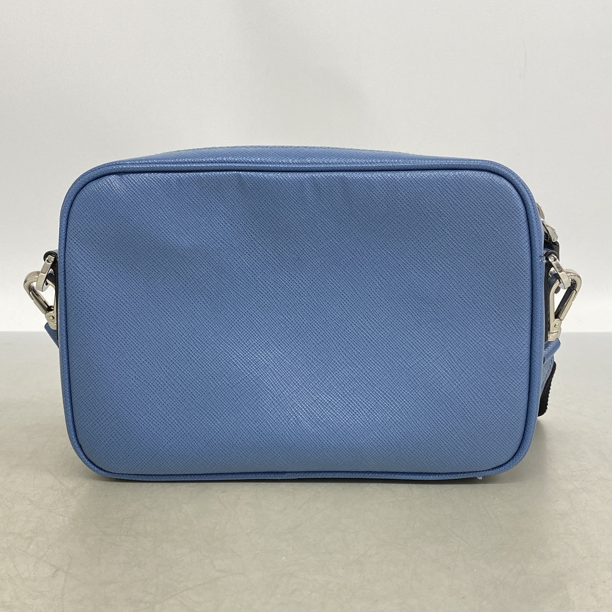 【6ib2911】プラダ ショルダーバッグ レザー ブルー シルバー金具【中古】メンズ