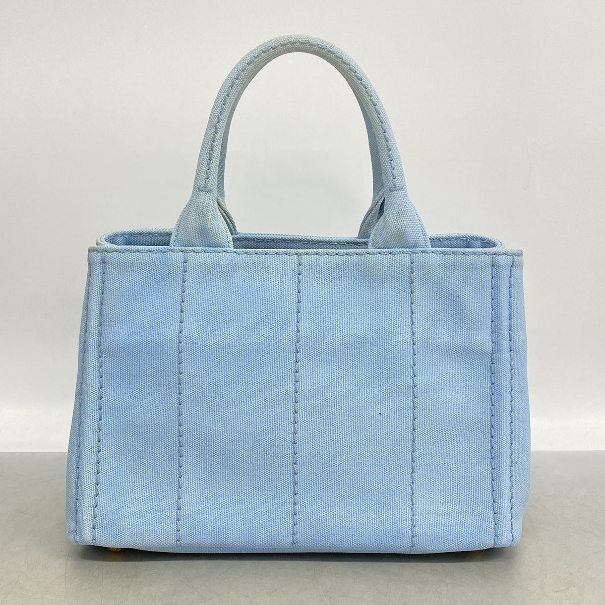 【6ib2923】プラダ トートバッグ カナパ キャンバス ゴールド金具 2wayバッグ【中古】レディース
