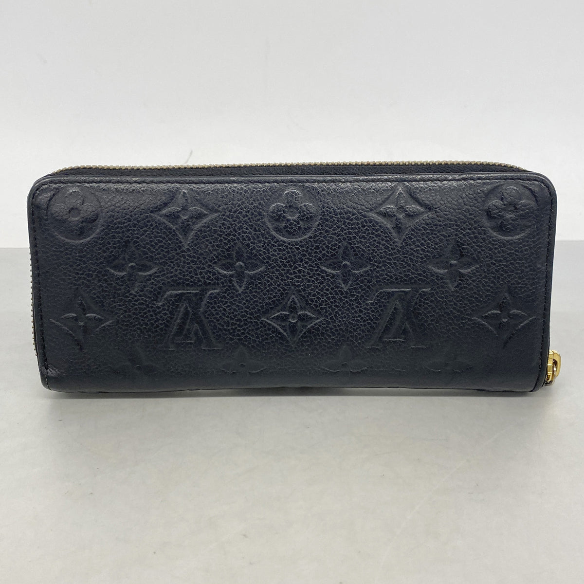 【6ic3697】ルイヴィトン 長財布 モノグラム・アンプラント ポルトフォイユクレマンス M60171 ノワール【中古】レディース