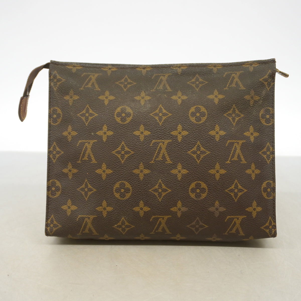 【6ic4096】ルイヴィトン ポーチ モノグラム ポッシュトワレット26 M47542 ブラウン【中古】レディース