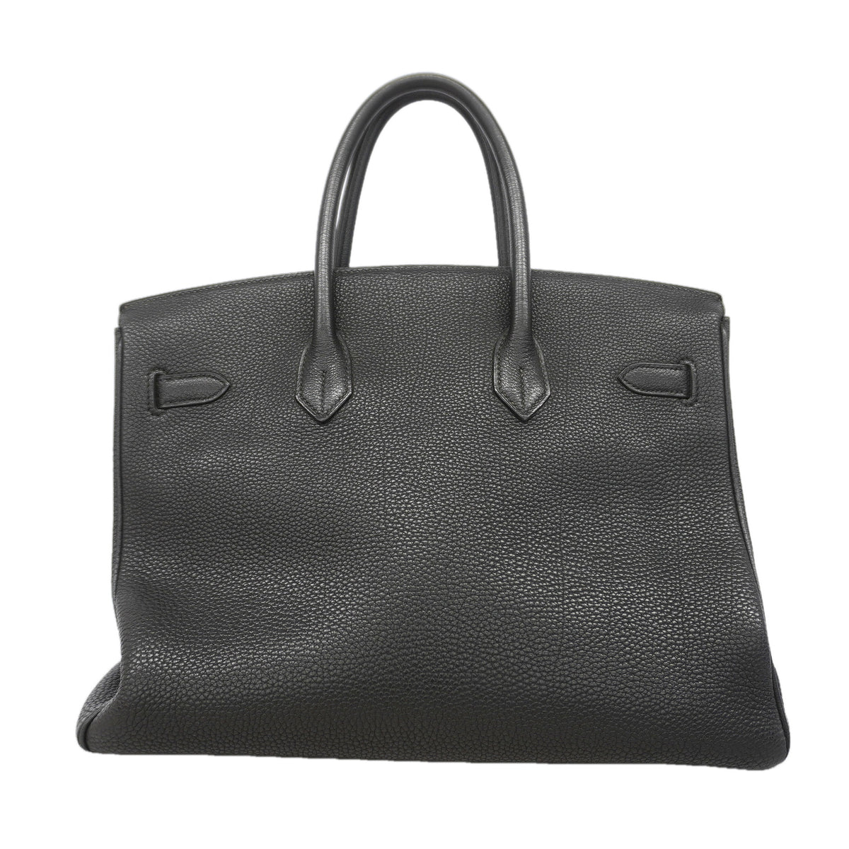 【6ic4178-h】エルメス ハンドバッグ バーキン35 トゴ ブラック シルバー金具 □F刻印【中古】レディース