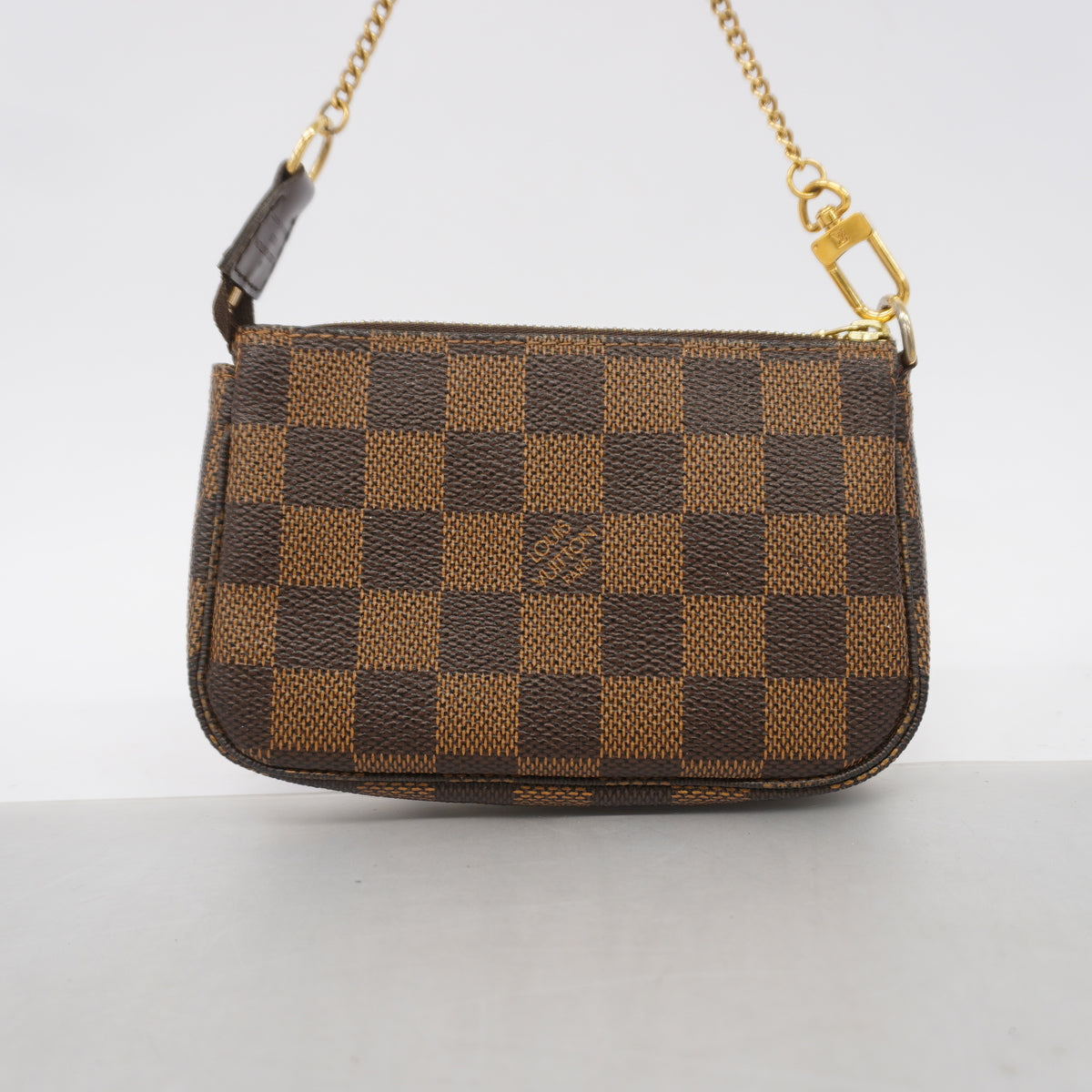 【6ic4641】ルイヴィトン ポーチ ダミエ ミニポシェットアクセソワールT&B N58011 エベヌ【中古】レディース