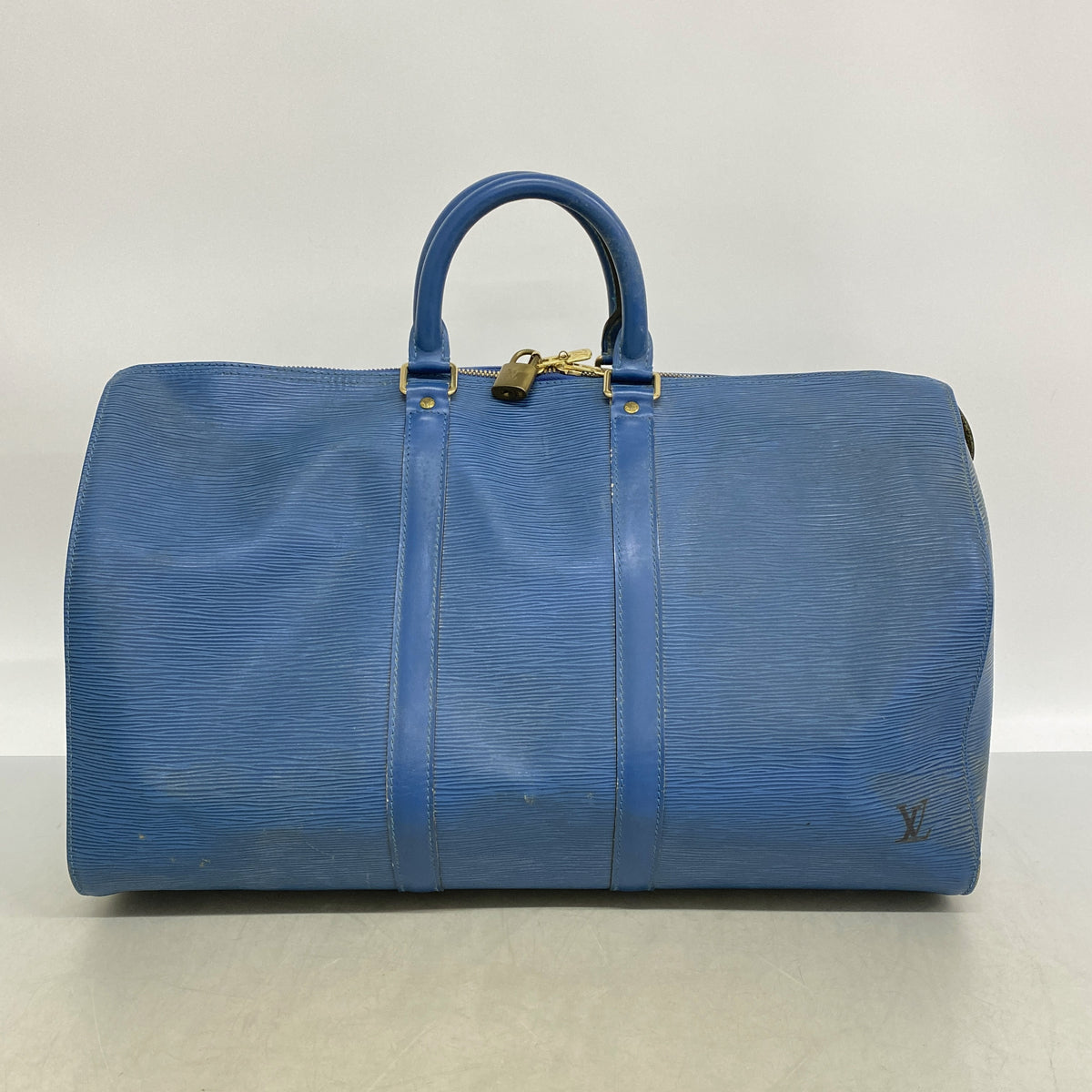 【6ic4662】ルイヴィトン ボストンバッグ エピ キーポル45 M42975 トレドブルー【中古】メンズ レディース ユニセックス