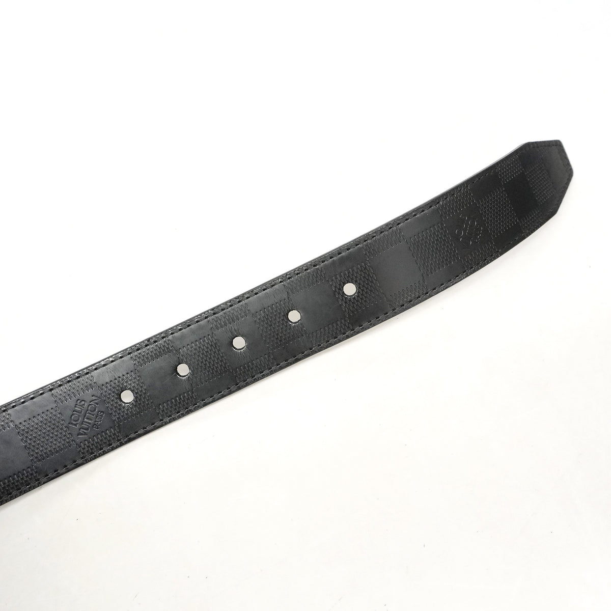 【6ic4753】ルイヴィトン ベルト ダミエ・アンフィニ サンチュールボストン M9674 ノワール【中古】メンズ