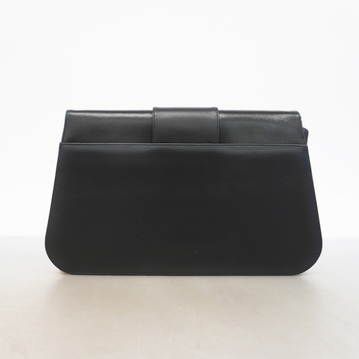 【6ic4764】カルティエ ショルダーバッグ サファイア レザー ネイビー ゴールド金具【中古】レディース