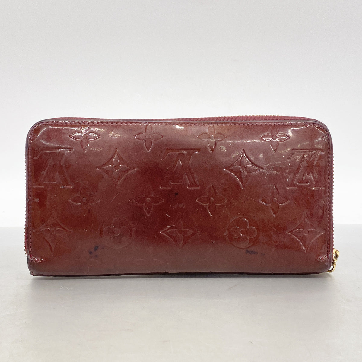 【6id4933】ルイヴィトン 長財布 ヴェルニ ジッピーウォレット M91536 ルージュフォーヴィスト【中古】レディース